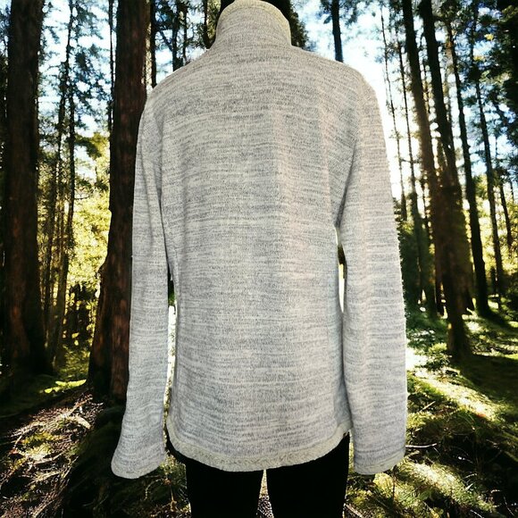 KUHL ( XL ) ALASKA 1/4 ZIP "ASH" Shearling Trim Princess Line Sweater/Shirt - Picture 4 of 7